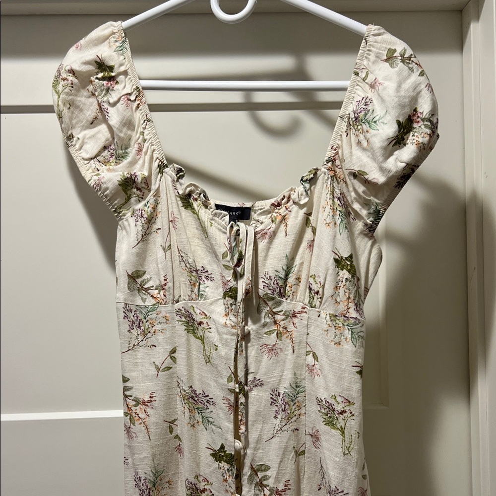 Linen Floral Dress
